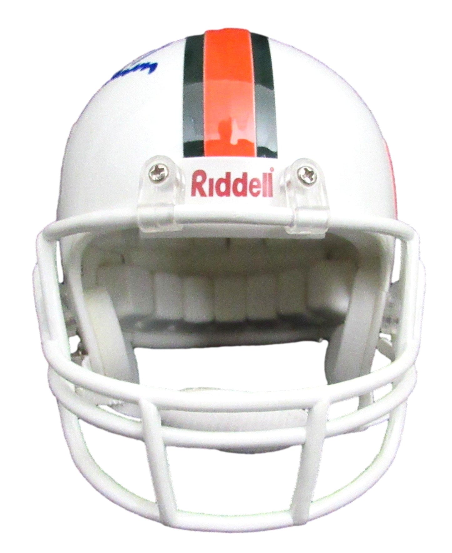 Jimmy Johnston Signed/Auto Univ of Miami Mini Football Helmet Beckett 213347