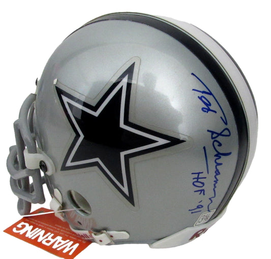 Tex Schramm HOF Signed/Inscribed Cowboys Mini Football Helmet JSA 213348