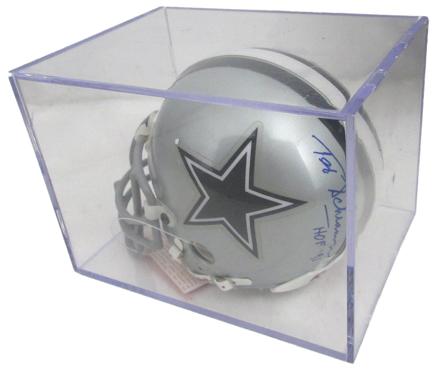 Tex Schramm HOF Signed/Inscribed Cowboys Mini Football Helmet JSA 213348