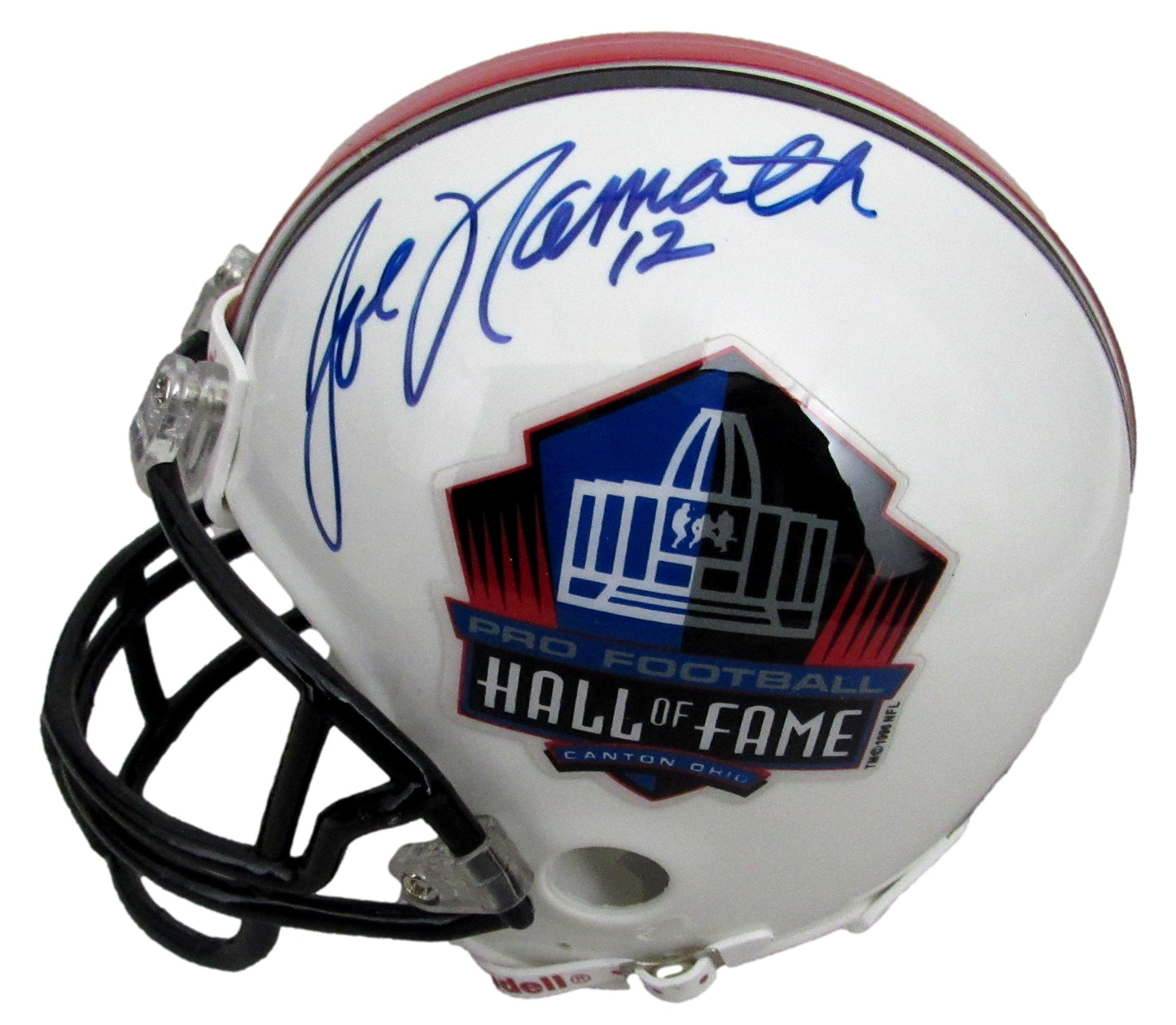 Joe Namath HOF Signed/Auto Hall of Fame Mini Football Helmet BAS/Beckett 213349