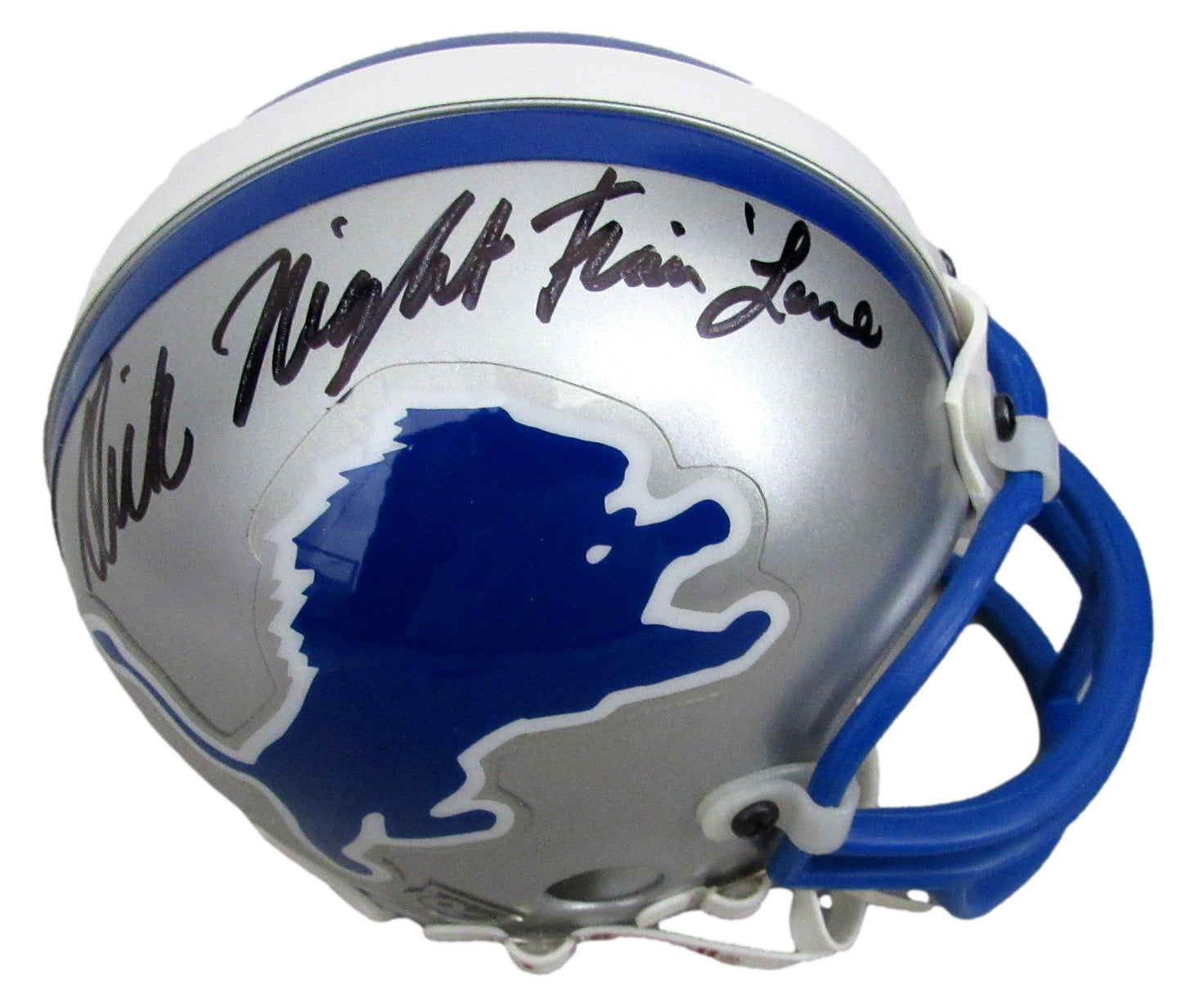 Dick Night Train Lane HOF Signed/Auto Lions Mini Football Helmet PSA/DNA 213351
