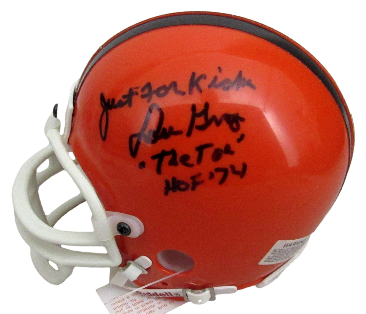 Lou Groza HOF Signed/Inscribed Browns Mini Football Helmet JSA 213352