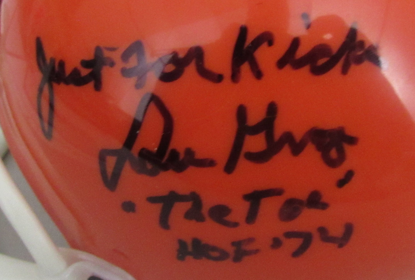 Lou Groza HOF Signed/Inscribed Browns Mini Football Helmet JSA 213352