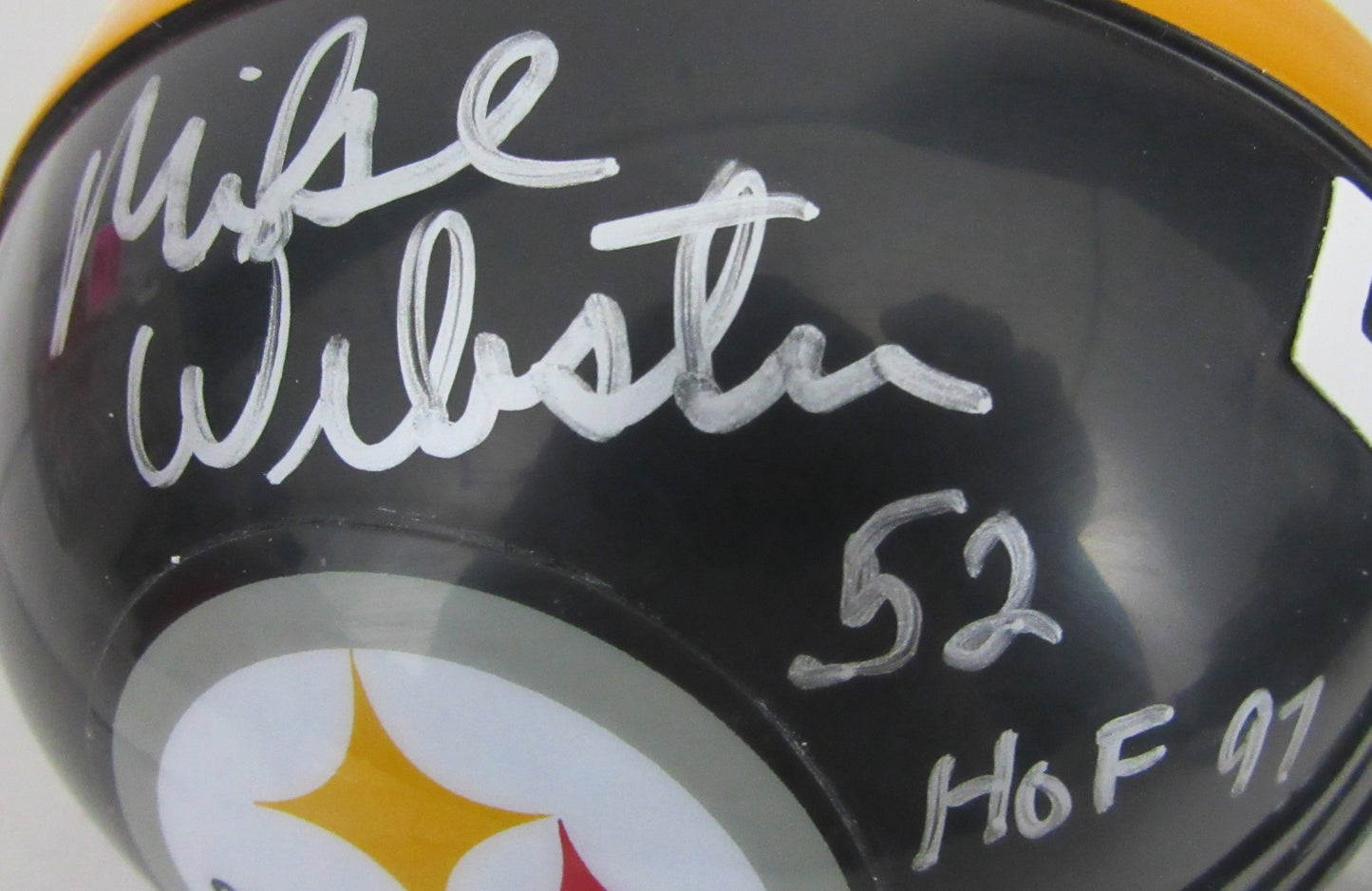 Mike Webster HOF Signed/Inscribed Steelers Mini Football Helmet PSA/DNA 213353