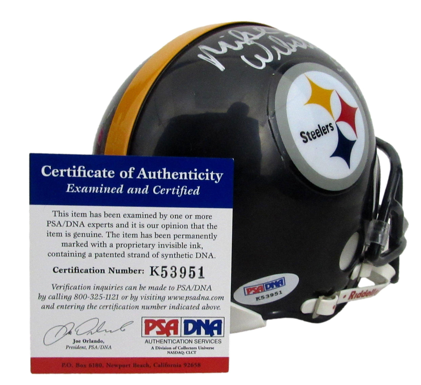 Mike Webster HOF Signed/Inscribed Steelers Mini Football Helmet PSA/DNA 213353
