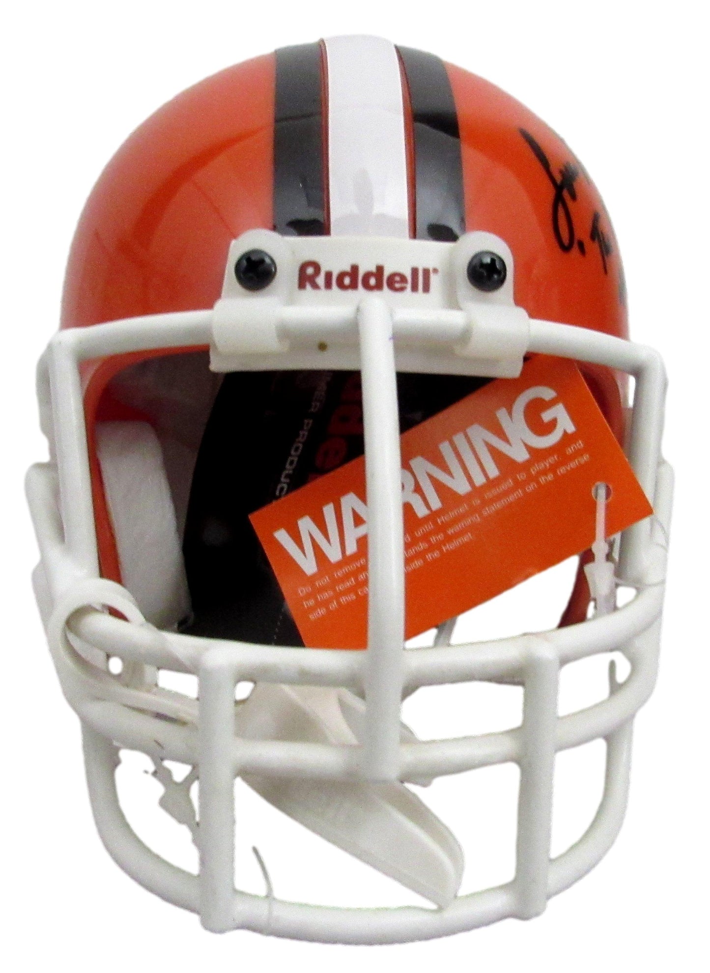 Lou Groza HOF Signed/Inscribed Browns Mini Football Helmet JSA 213355
