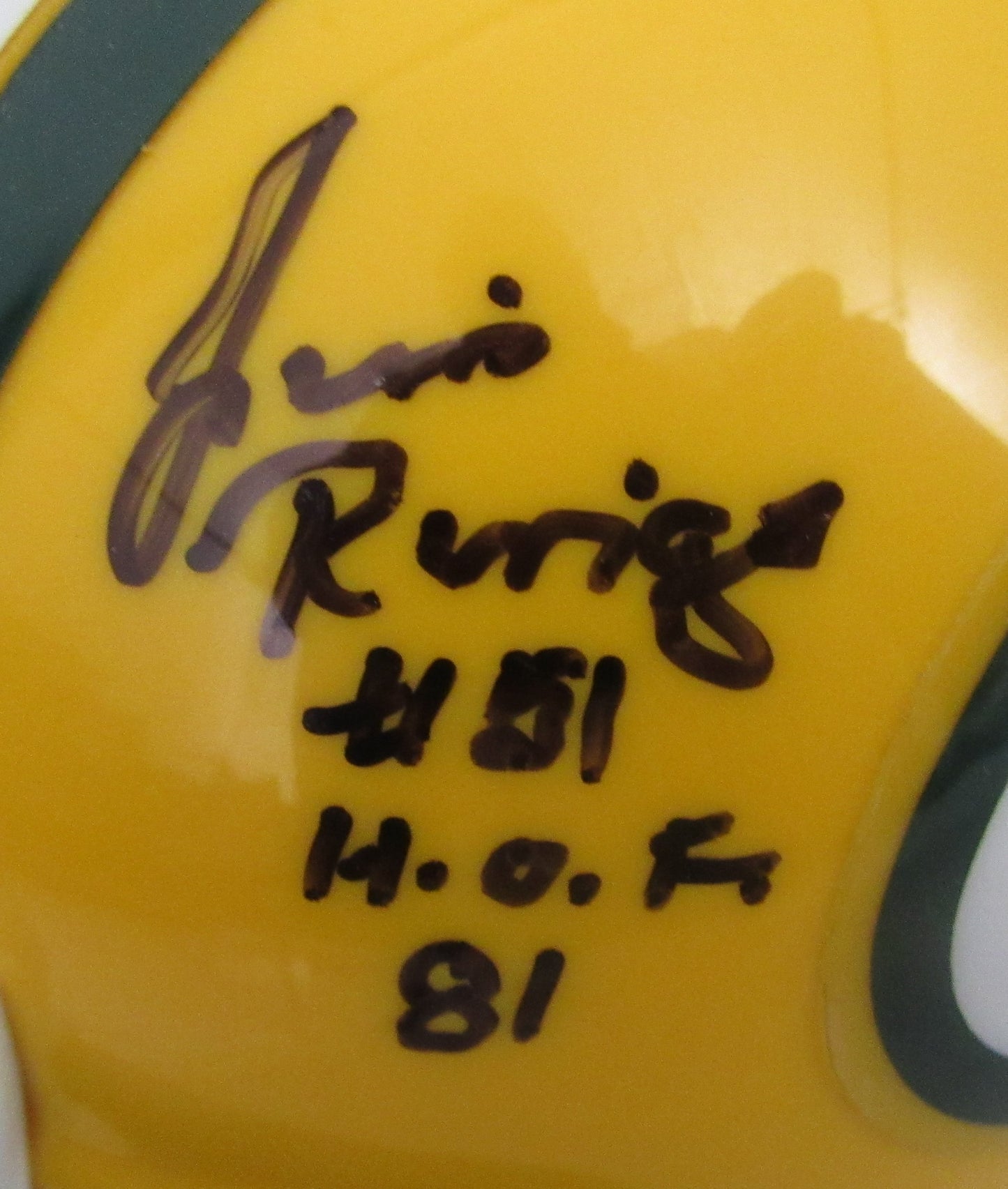 Jim Ringo HOF Signed/Inscribed Packers Mini Football Helmet PSA/DNA 213356