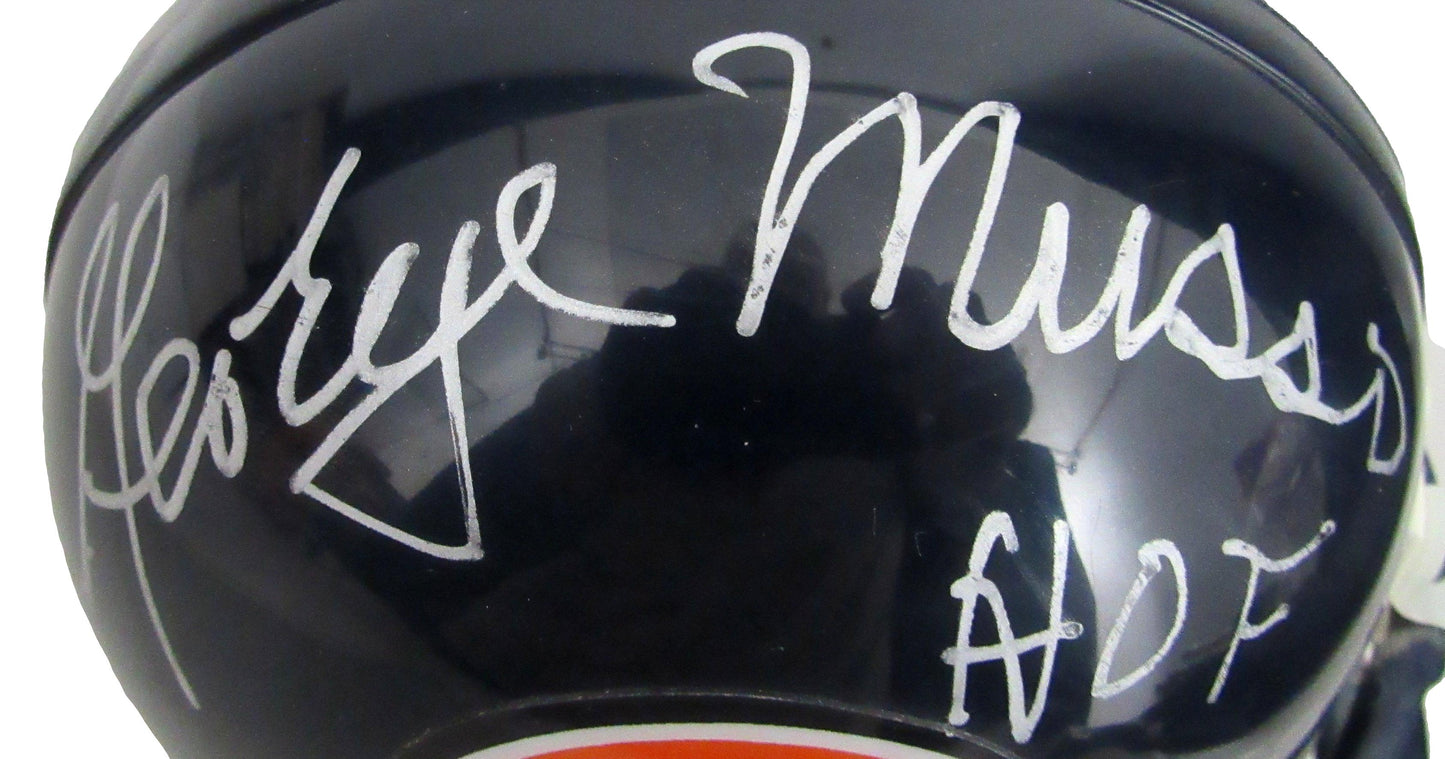George Musso HOF Signed/Inscribed Bears Mini Football Helmet JSA 213357