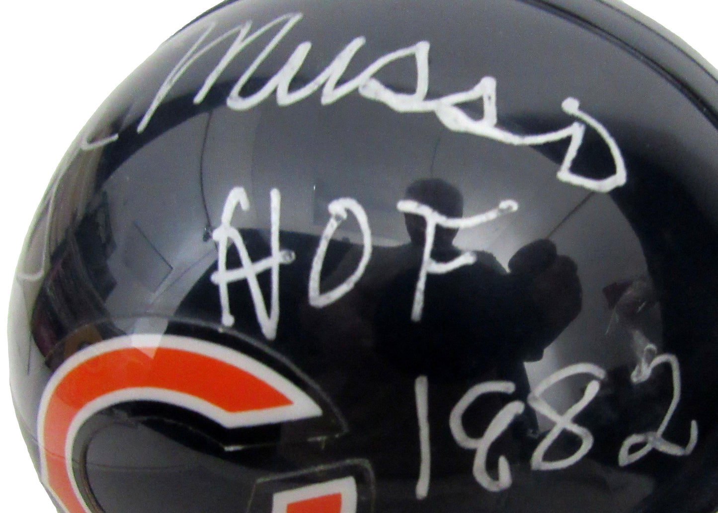 George Musso HOF Signed/Inscribed Bears Mini Football Helmet JSA 213357