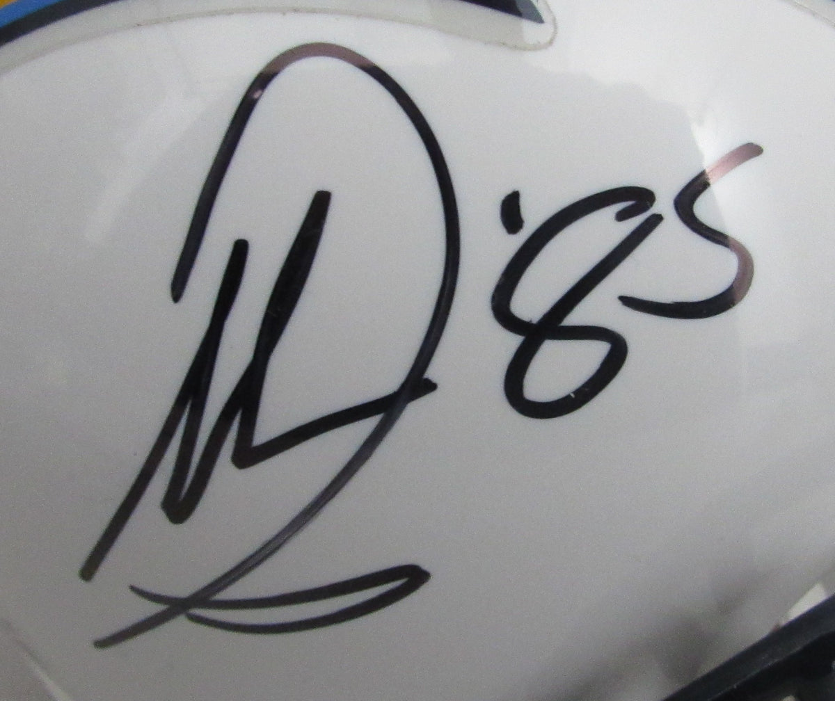 Antonio Gates HOF Signed/Auto Chargers White Mini Football Helmet Beckett 213361