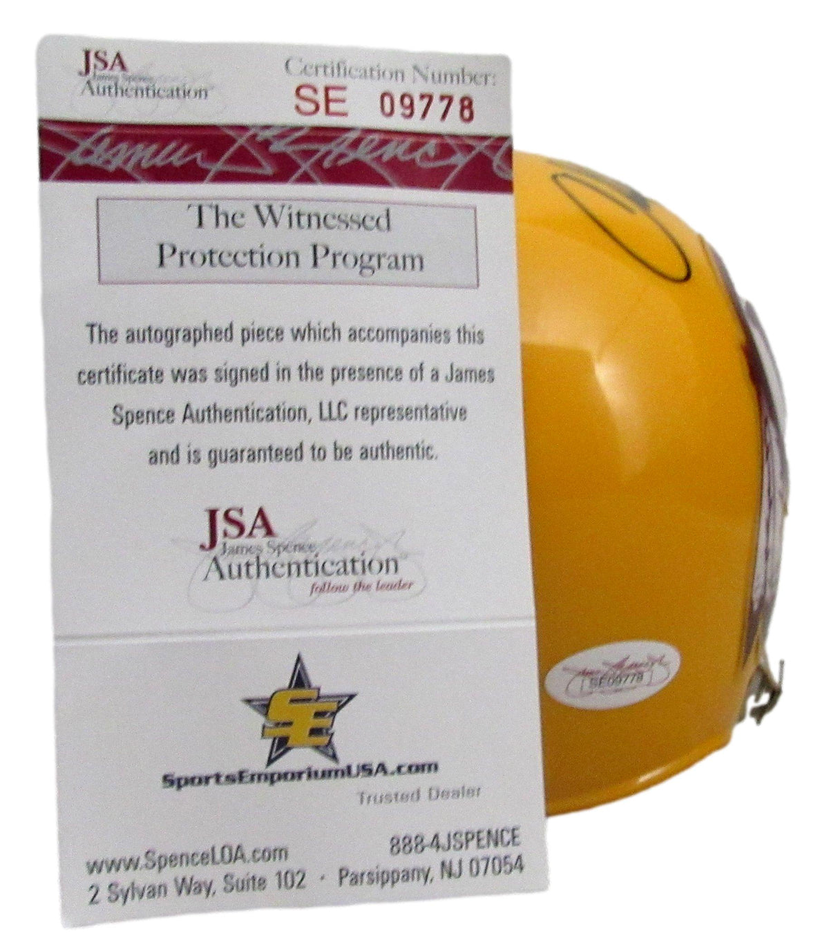 Charley Taylor HOF Signed/Inscribed Redskins Mini Football Helmet JSA 213363