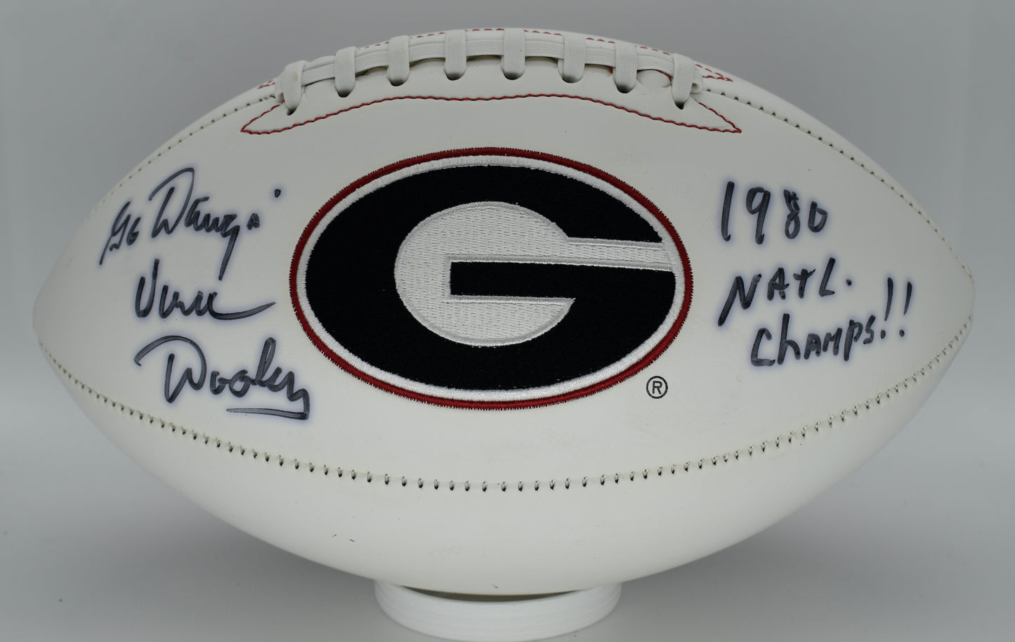 Vince Dooley Signed/Autographed Georgia Bulldogs Logo Football JSA 212305