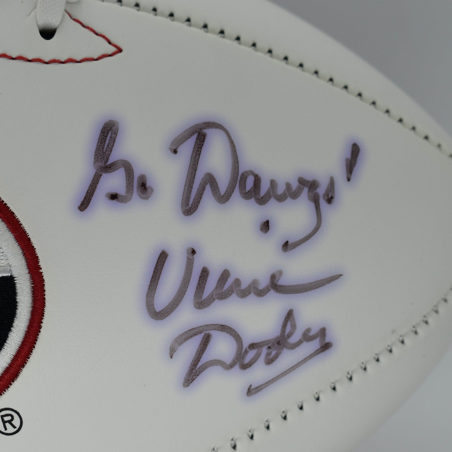 Vince Dooley Signed/Autographed Georgia Bulldogs Logo Football JSA 212306