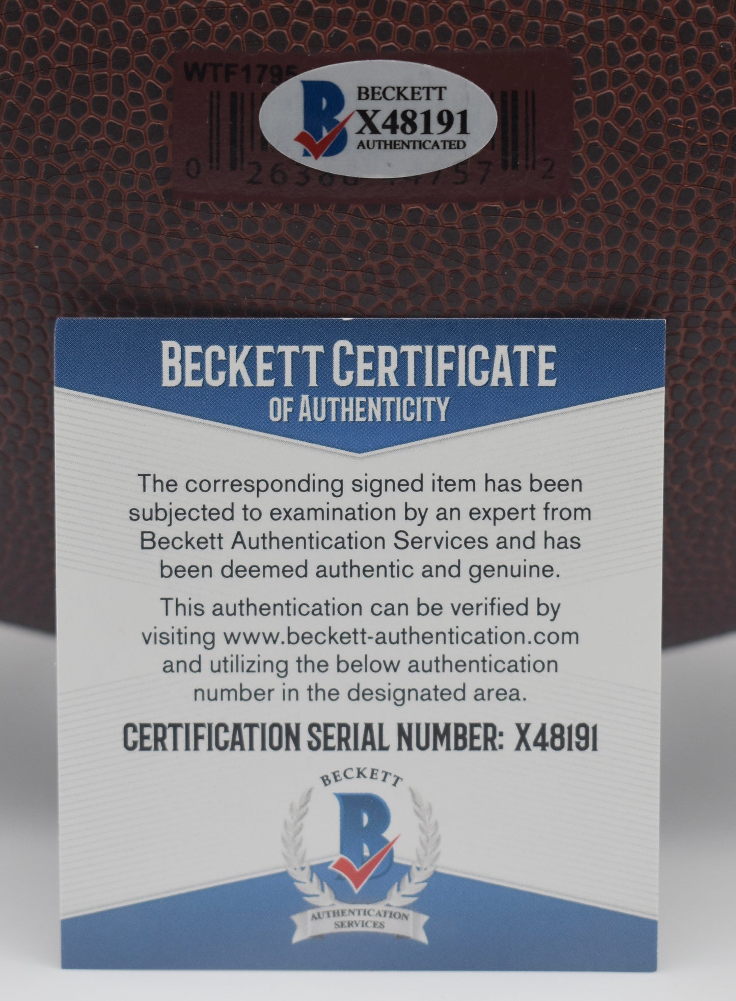 Chris Berman Signed/Autographed & Inscribed Wilson NFL Football ESPN BAS 212308