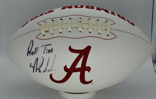 Nick Saban Signed/Autographed Alabama Crimson Tide Logo Football BAS 212314
