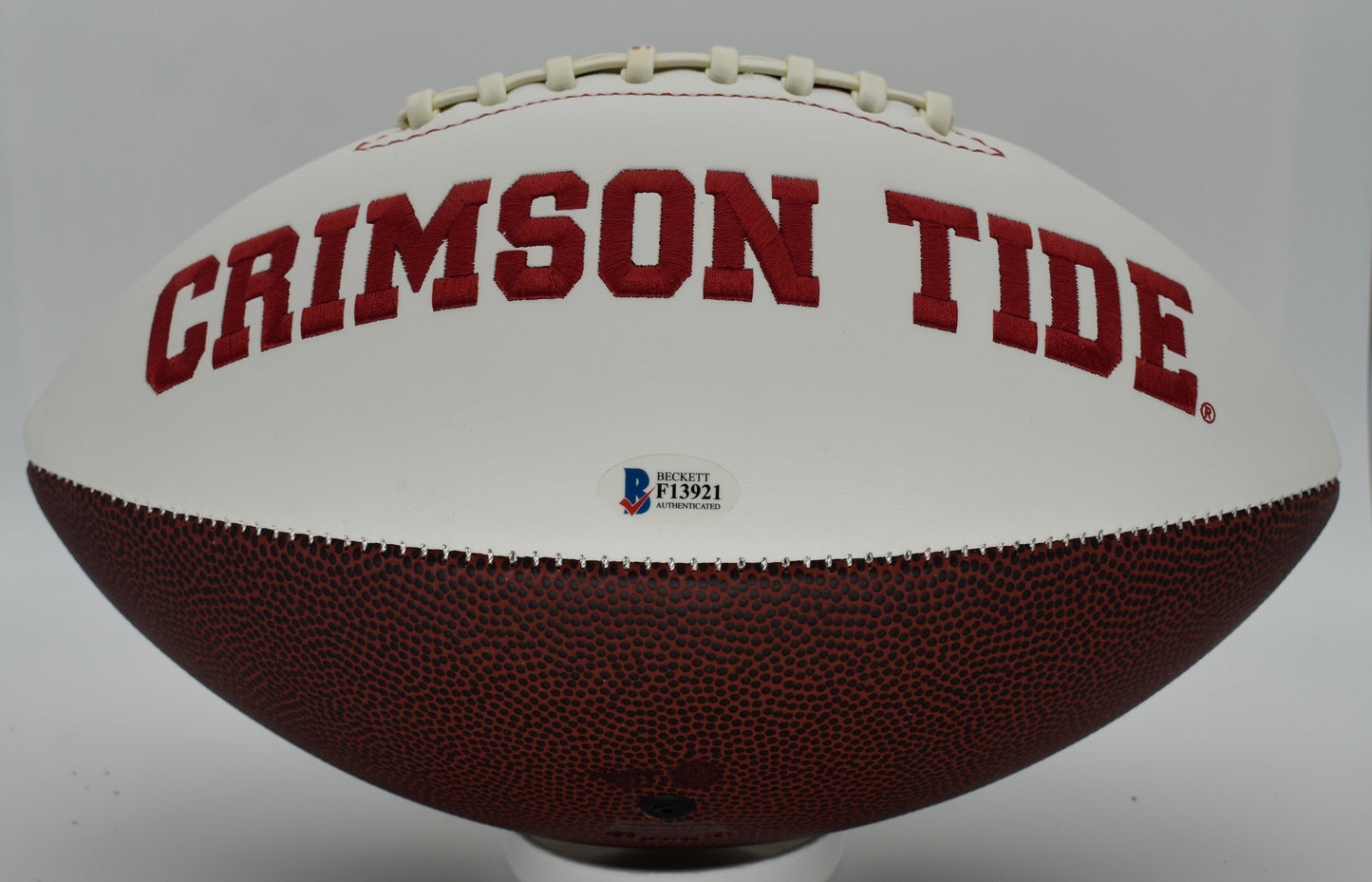 Nick Saban Signed/Autographed Alabama Crimson Tide Logo Football BAS 212314