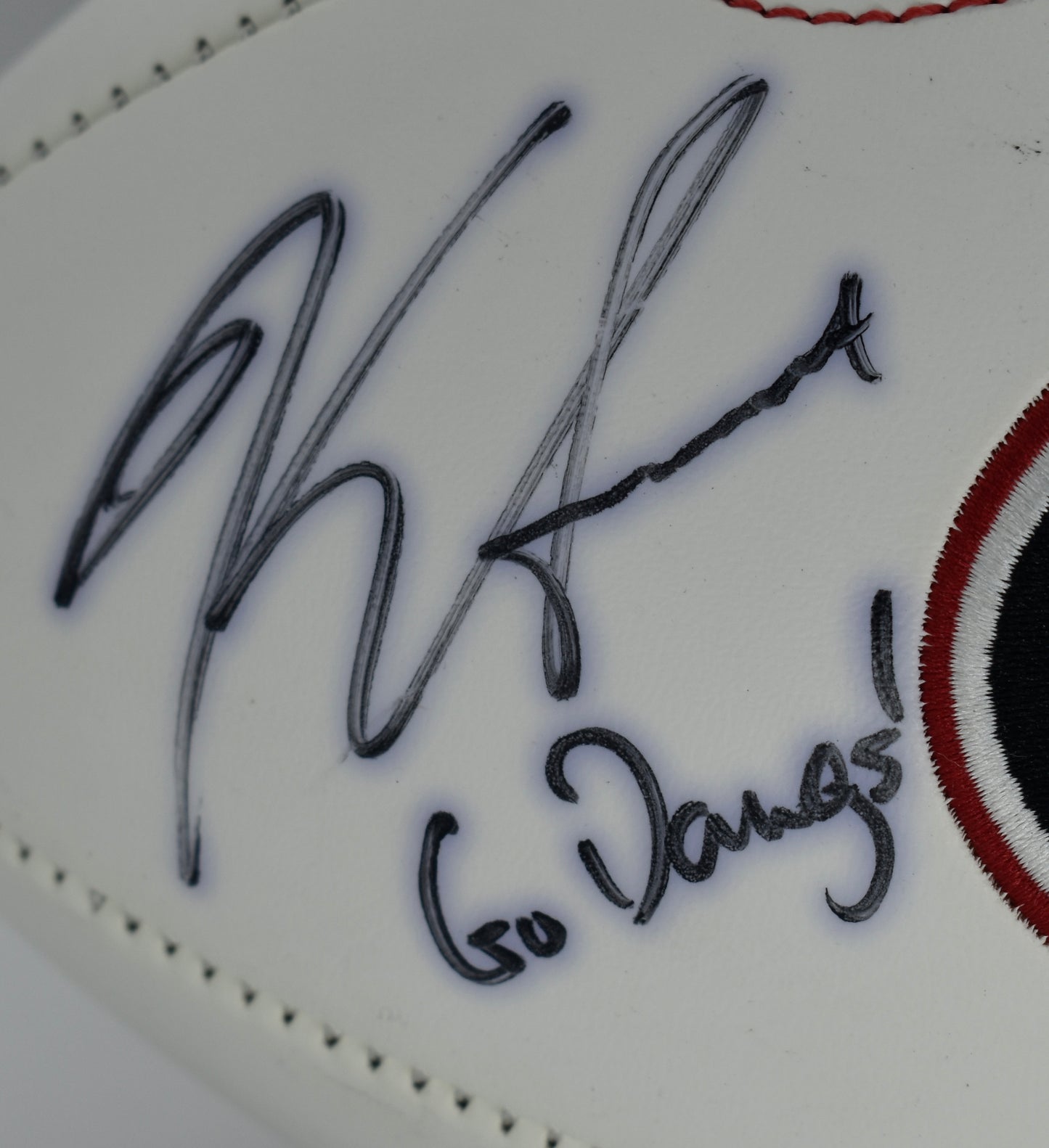 Kirby Smart Signed/Autographed Georgia Bulldogs Logo Football BAS 212316