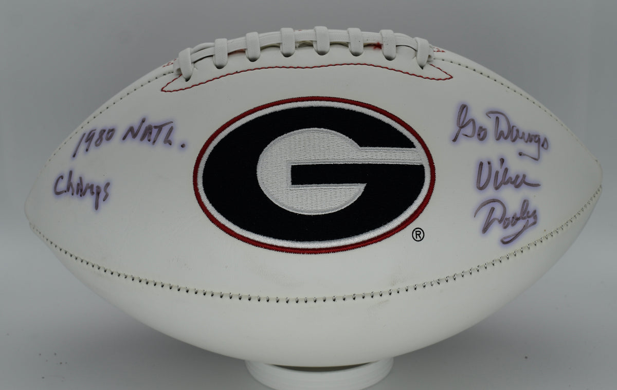 Vince Dooley Signed/Autographed Georgia Bulldogs Logo Football JSA 212319