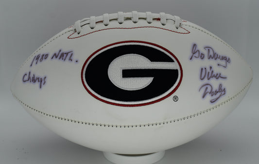 Vince Dooley Signed/Autographed Georgia Bulldogs Logo Football JSA 212319