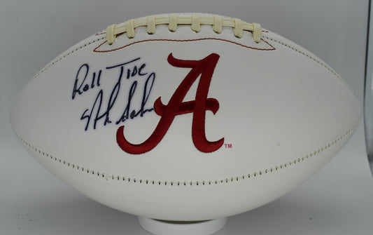 Nick Saban Signed/Autographed Alabama Crimson Tide Logo Football BAS 212320