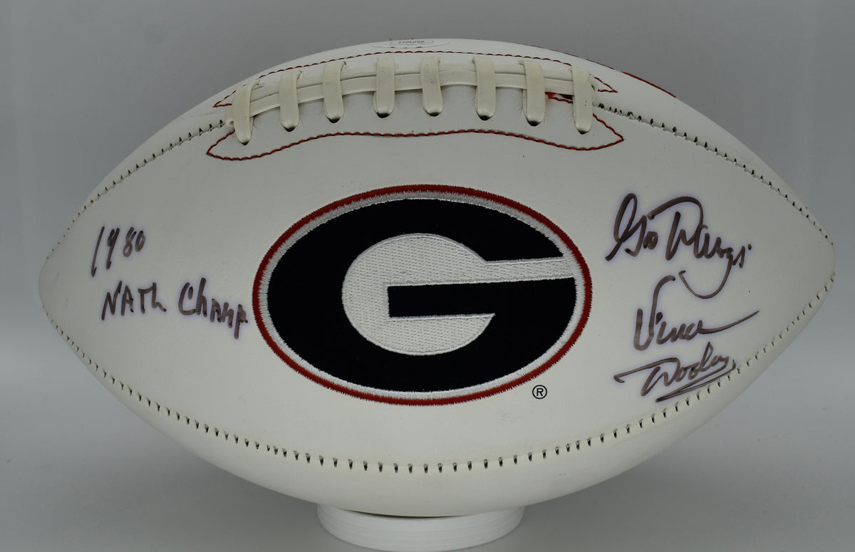 Vince Dooley Signed/Autographed Georgia Bulldogs Logo Football JSA 212301