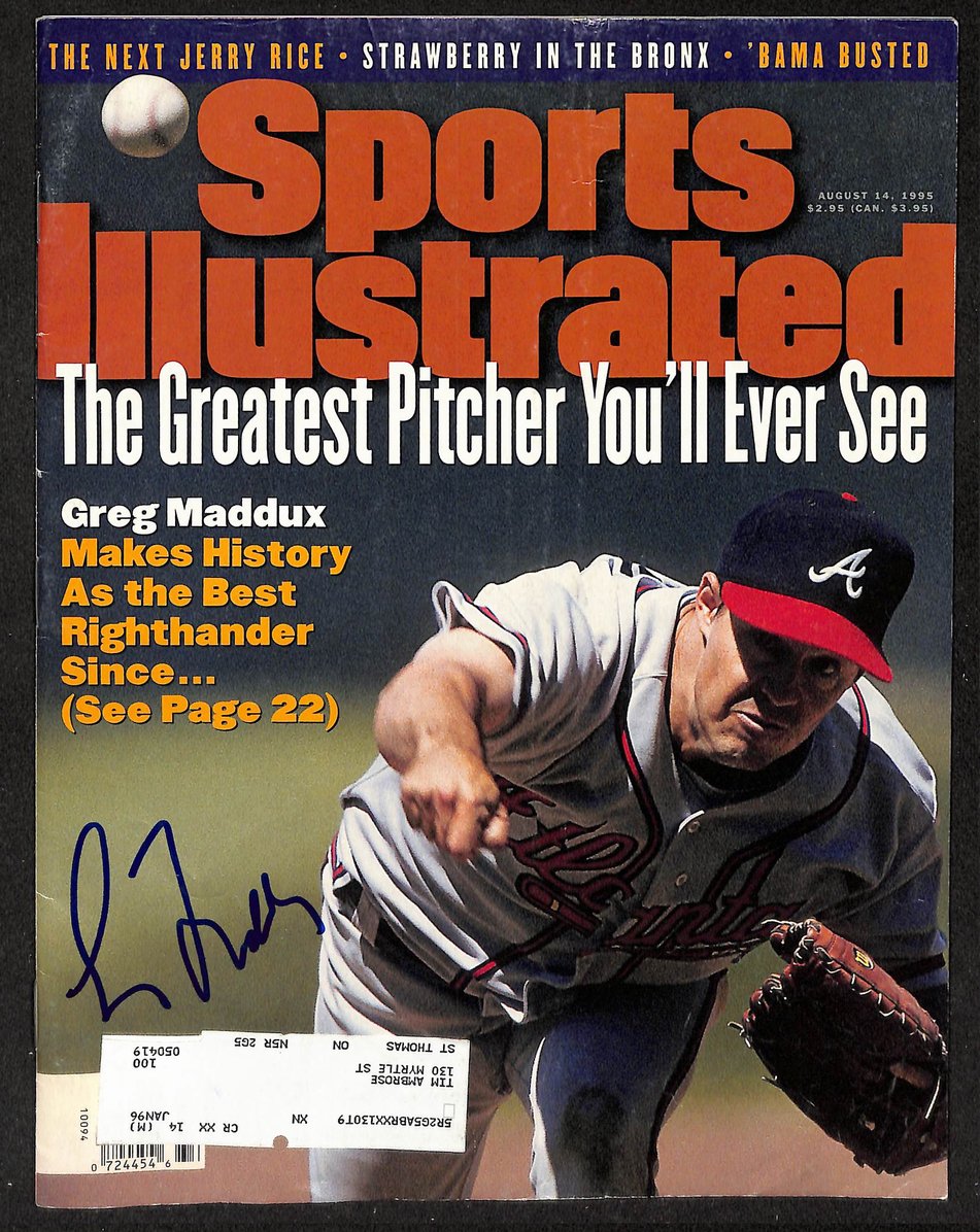 Greg Maddux HOF Signed/Autographed 1995 Sports Illustrated Braves JSA 212994