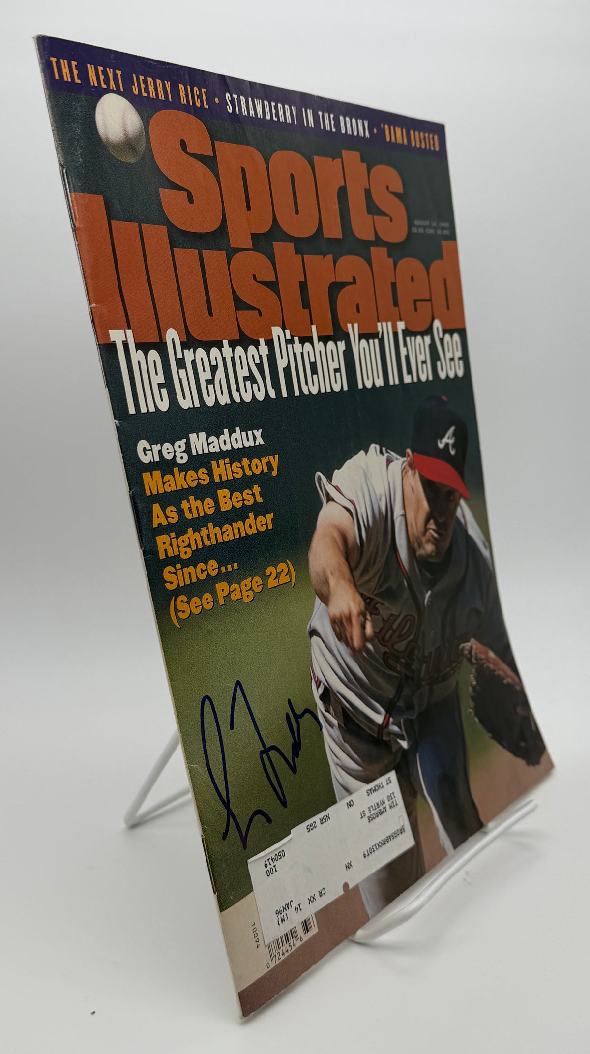 Greg Maddux HOF Signed/Autographed 1995 Sports Illustrated Braves JSA 212994