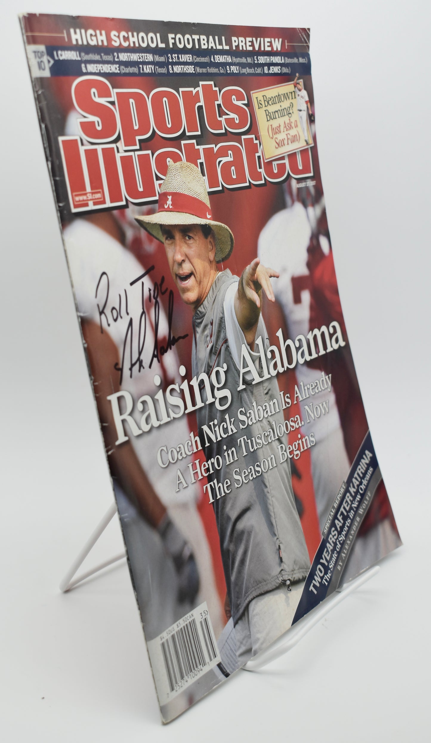 Nick Saban Signed/Autographed 2007 Sports Illustrated No Label JSA 212996