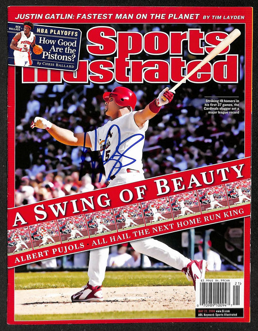 Albert Pujols Signed 2006 Sports Illustrated Newsstand No Label JSA 213000