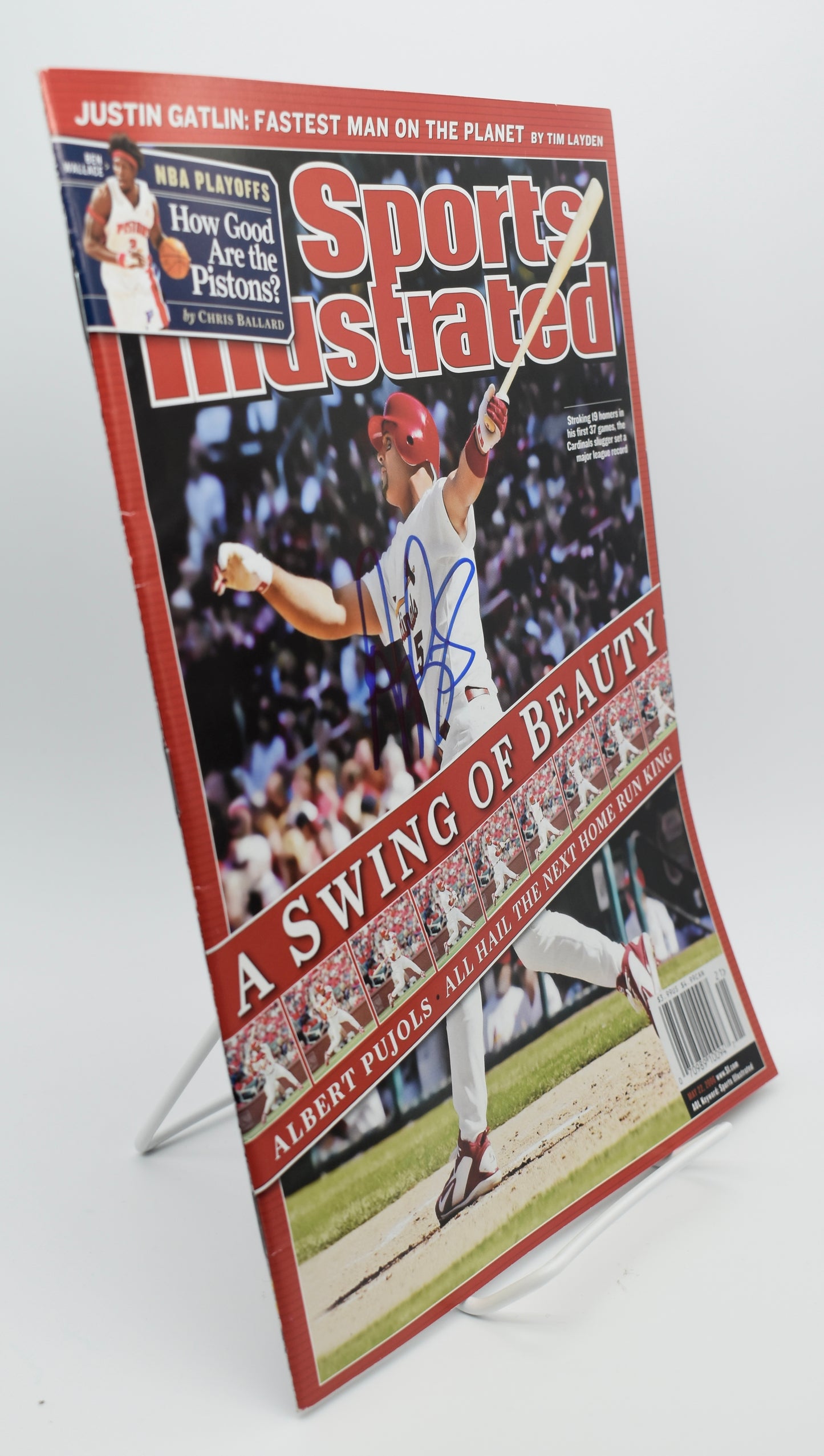 Albert Pujols Signed 2006 Sports Illustrated Newsstand No Label JSA 213000