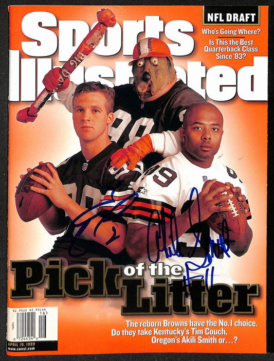 Tim Couch & Akili Smith Signed 1999 Sports Illustrated No Label JSA 213002