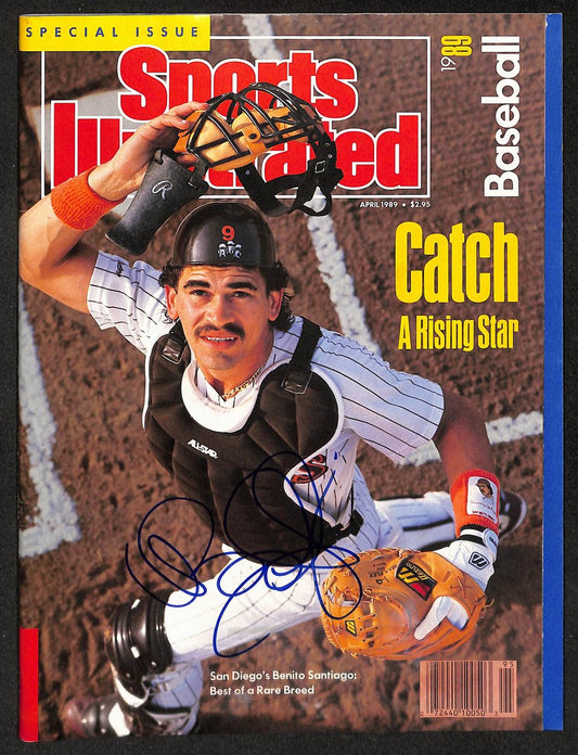 Benito Santiago Signed 1989 Sports Illustrated Label Removed Padres JSA 213005
