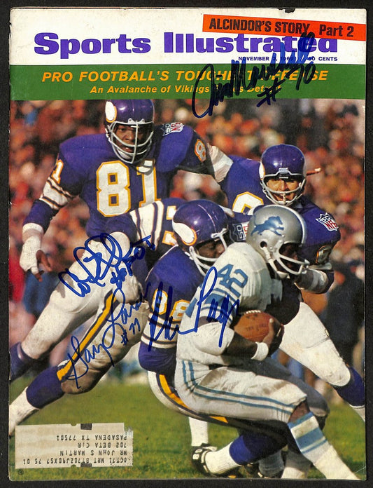 Page Eller Marshall & Larsen Signed 1969 Sports Illustrated Vikings JSA 213011