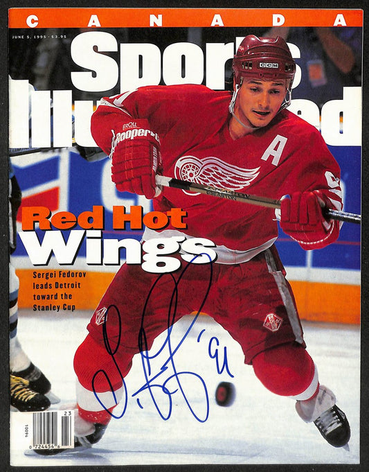 Sergei Fedorov HOF Signed 1995 Canada Sports Illustrated Newsstand JSA 213012