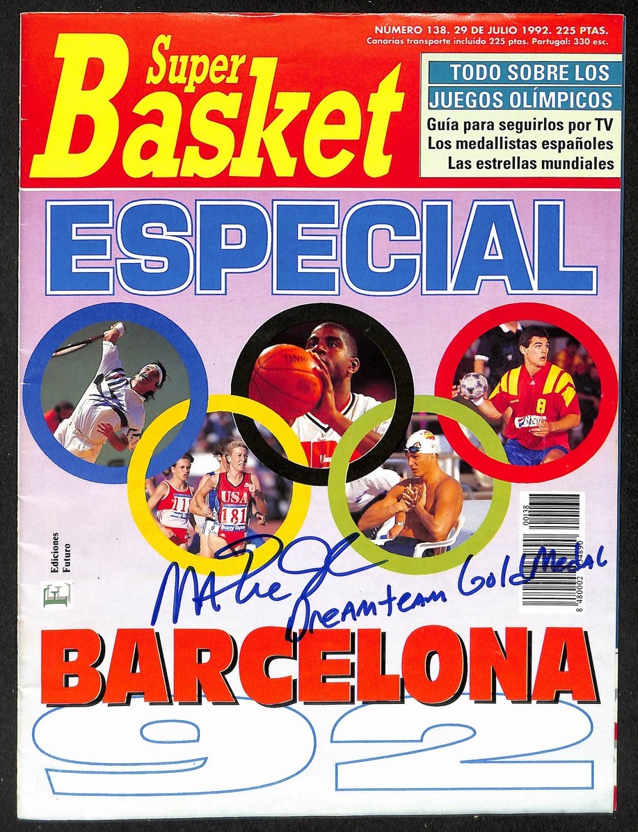 Magic Johnson HOF Signed 1992 Super Basket Magazine Dream Team Rare JSA 213013