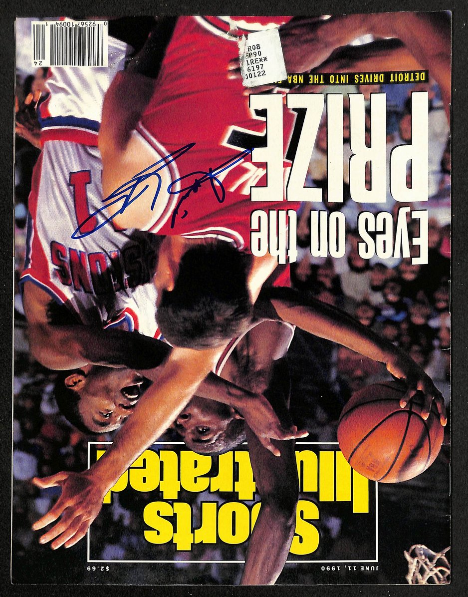 Isiah Thomas HOF Signed/Autographed 1990 Sports Illustrated Pistons JSA 213019