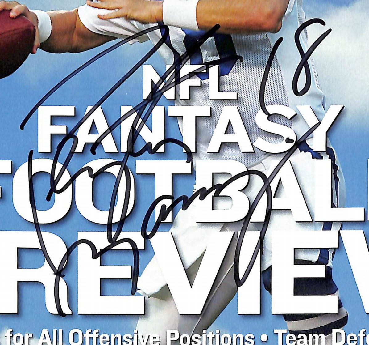 Peyton Manning HOF Signed 2005 Sports Illustrated No Label Colts JSA 213021