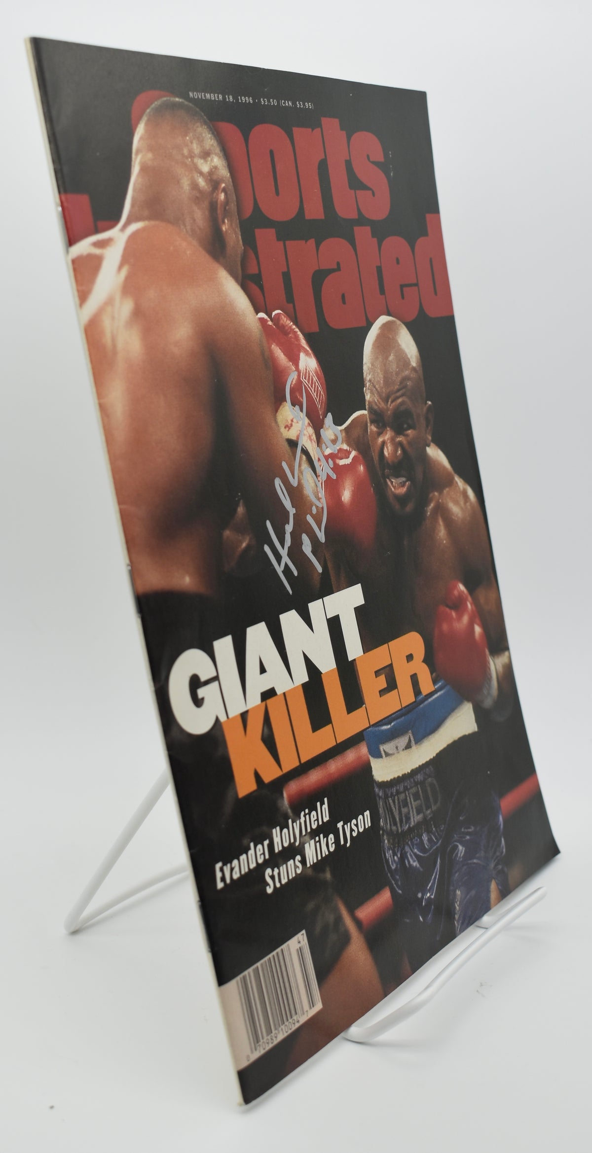 Evander Holyfield Signed 1996 Sports Illustrated Newsstand No Label JSA 213025