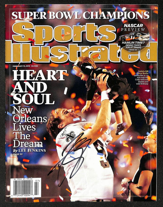 Drew Brees HOF Signed 2010 Sports Illustrated Newsstand No Label JSA 213026