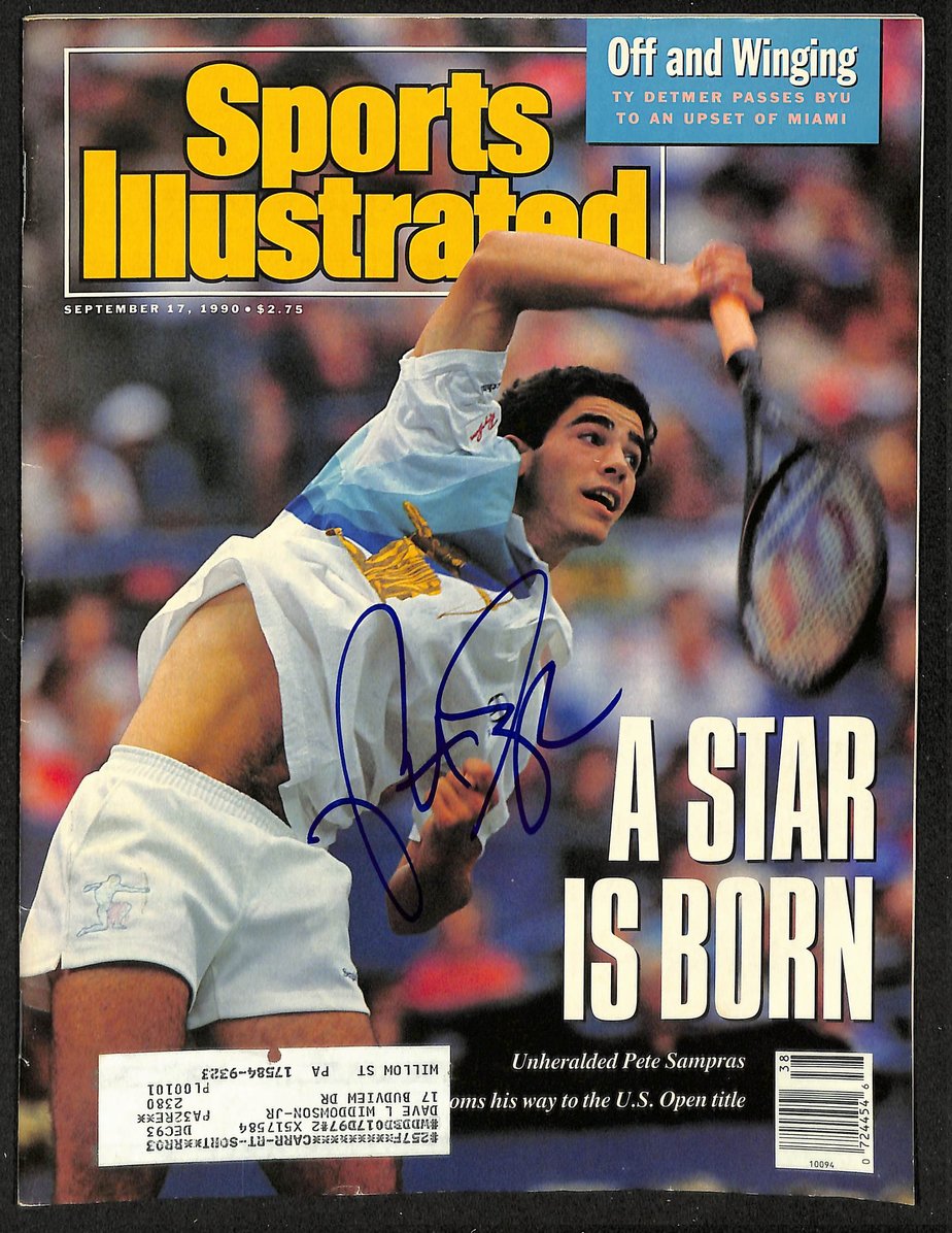 Pete Sampras Signed/Autographed 1990 Sports Illustrated US Open JSA 213027