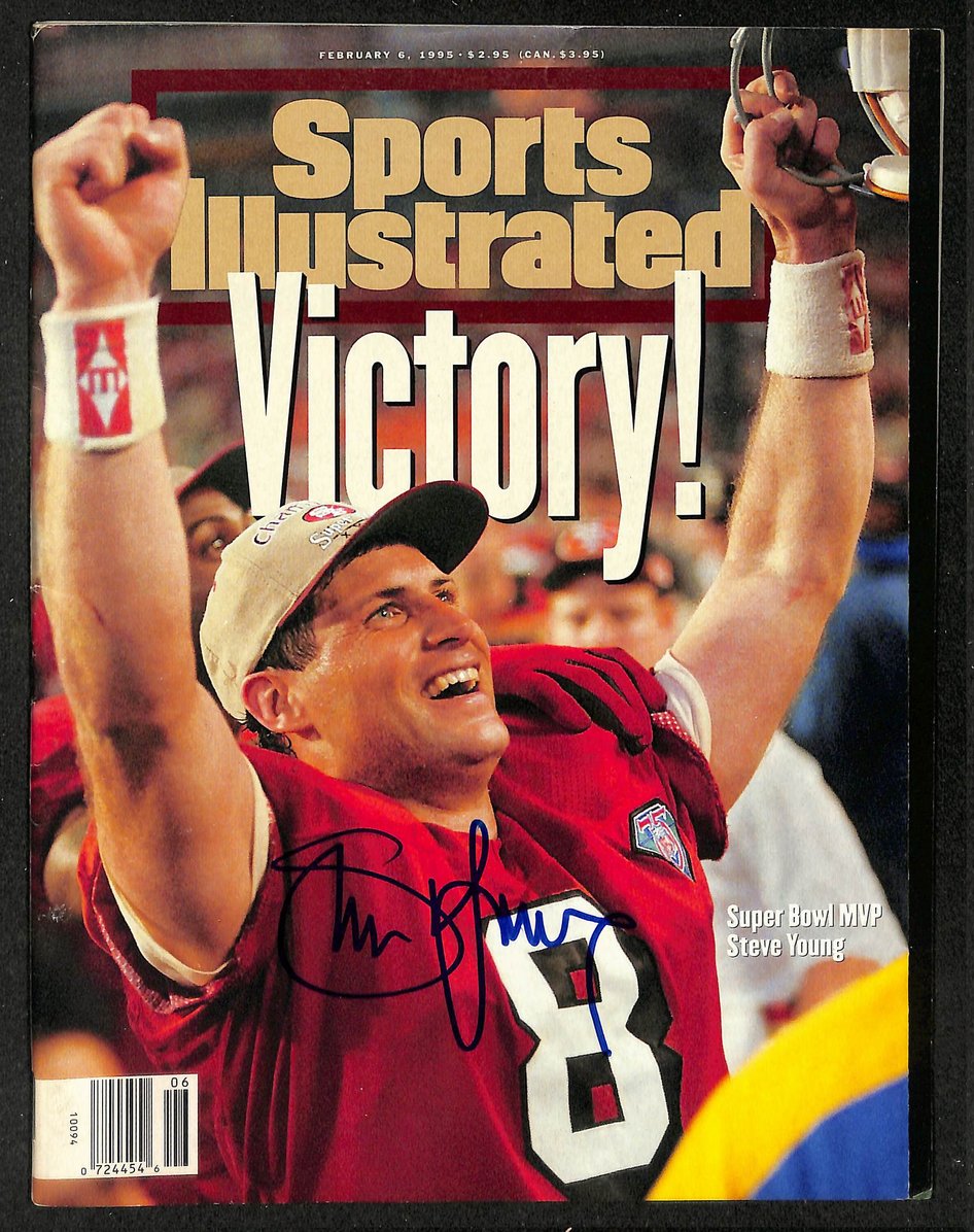 Steve Young HOF Signed 1995 Sports Illustrated Newsstand No Label JSA 213028