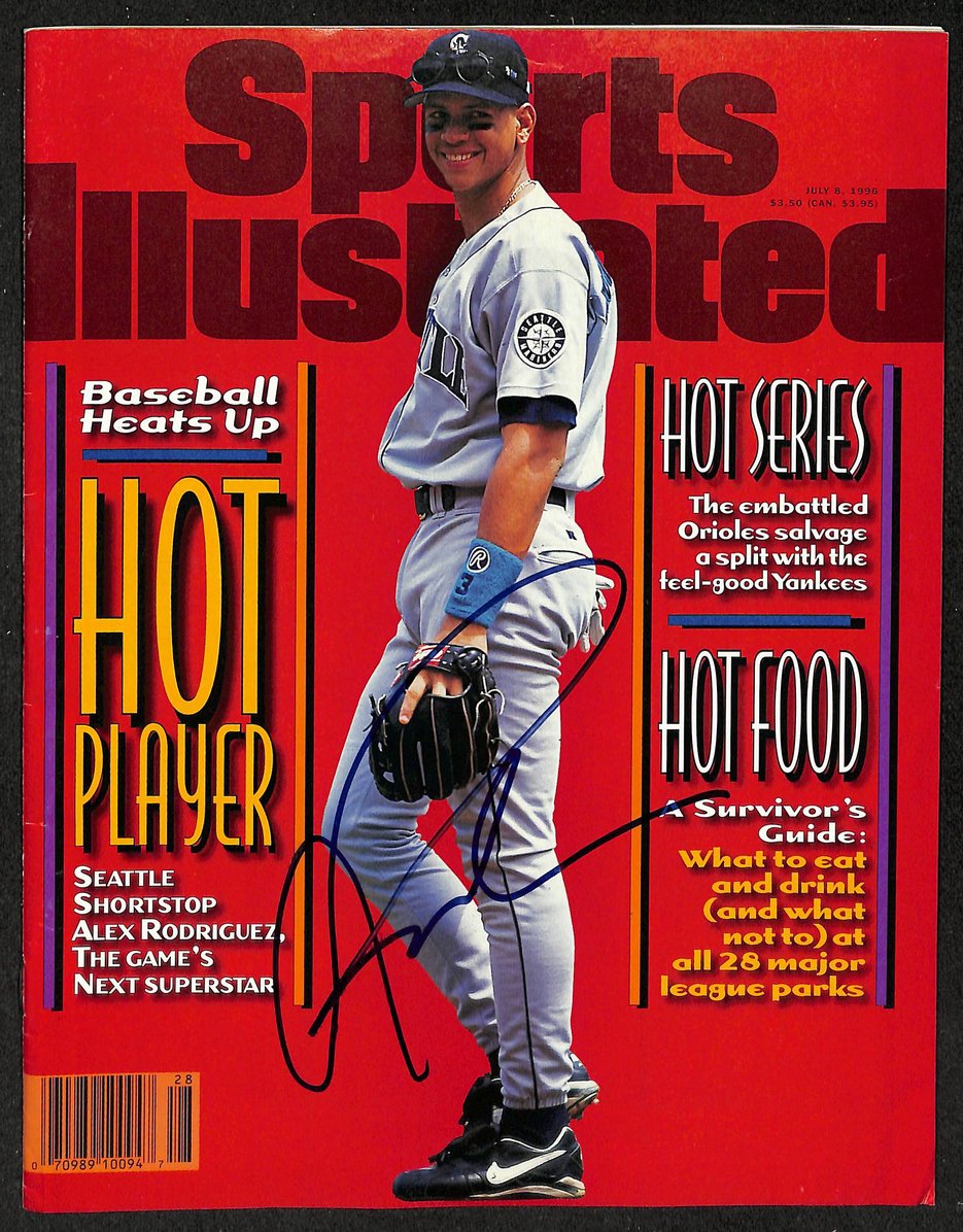 Alex Rodriguez Signed 1996 Sports Illustrated Newsstand No Label JSA 213029