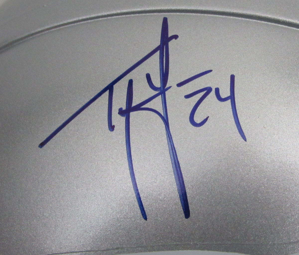 Ty Law HOF Signed/Autographed Patriots Mini Football Helmet Beckett 213366