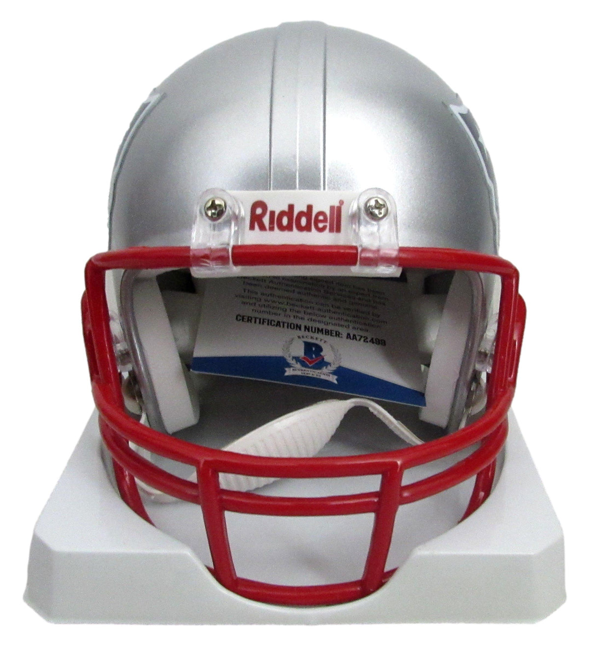 Ty Law HOF Signed/Autographed Patriots Mini Football Helmet Beckett 213366