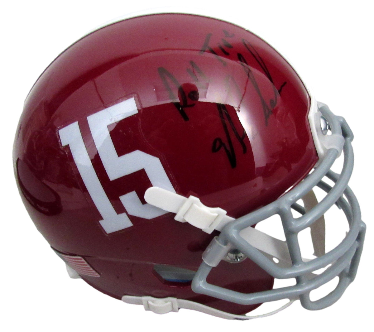Nick Saban Signed/Inscr University of Alabama Mini Football Helmet JSA 213369