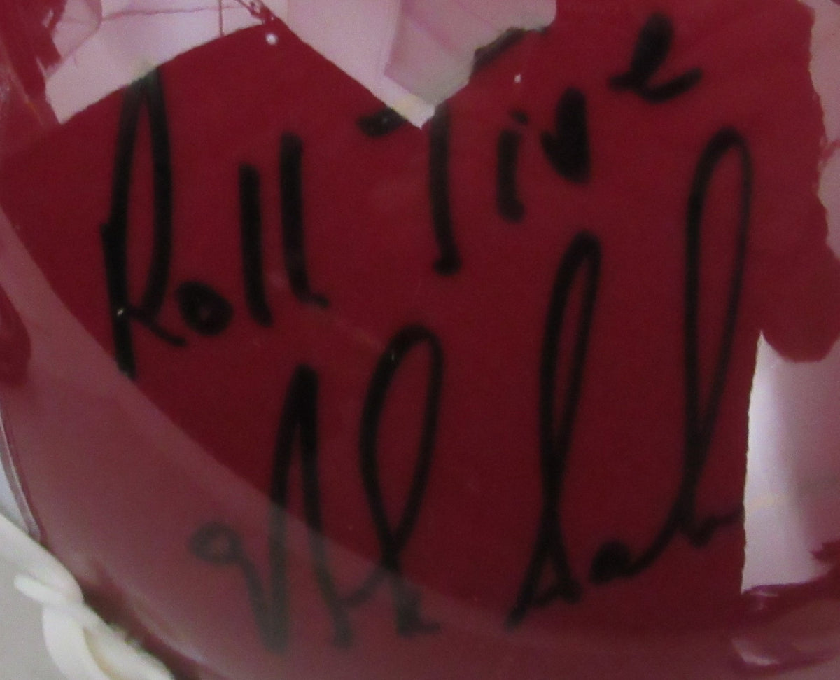 Nick Saban Signed/Inscr University of Alabama Mini Football Helmet JSA 213369
