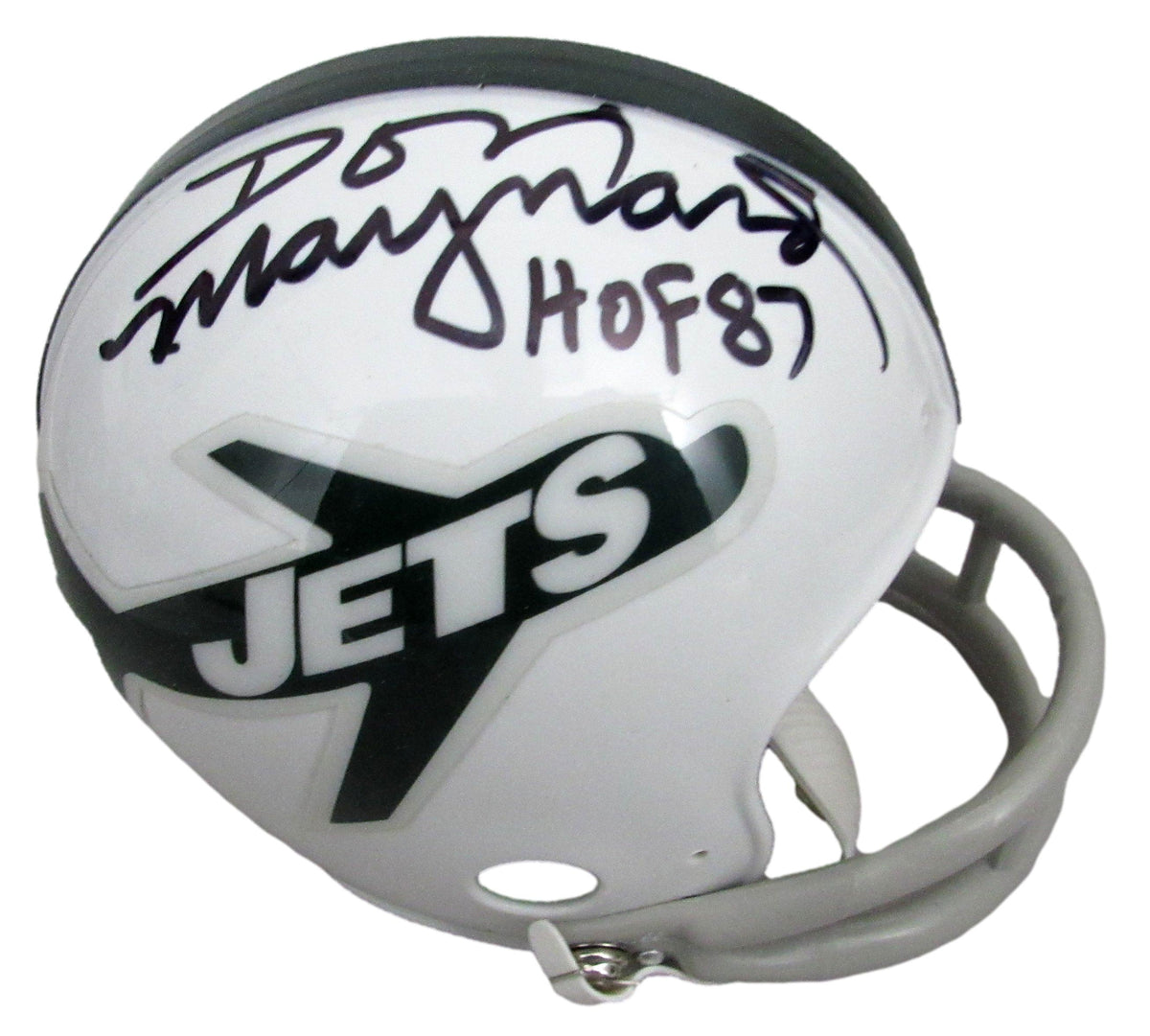 Don Maynard HOF Signed/Inscribed New York Jets Mini Football Helmet JSA 213370