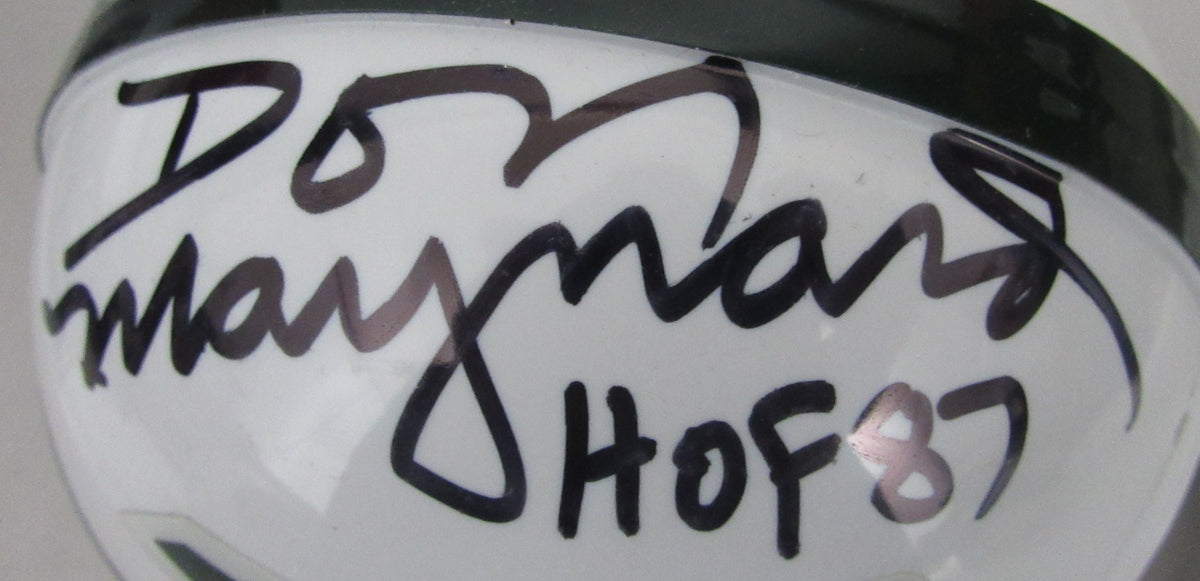 Don Maynard HOF Signed/Inscribed New York Jets Mini Football Helmet JSA 213370