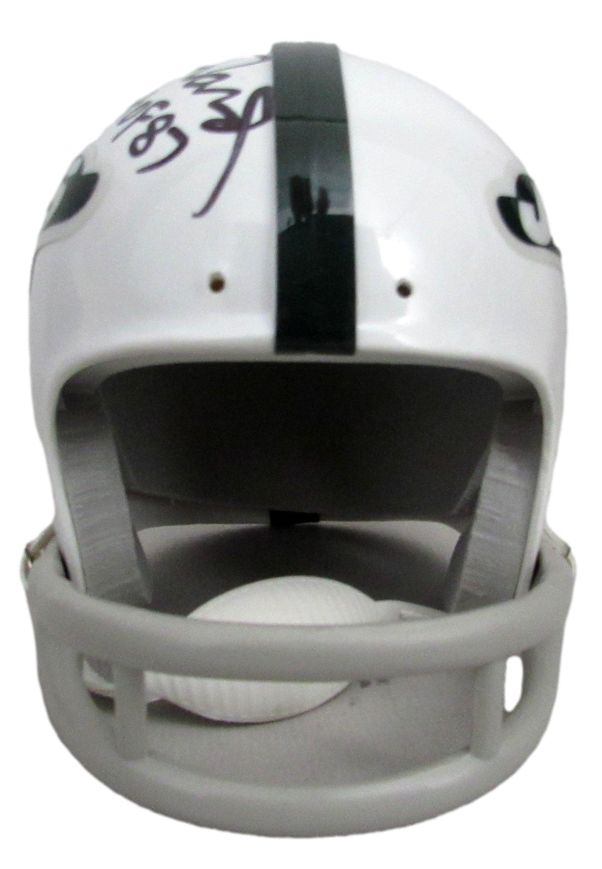 Don Maynard HOF Signed/Inscribed New York Jets Mini Football Helmet JSA 213370