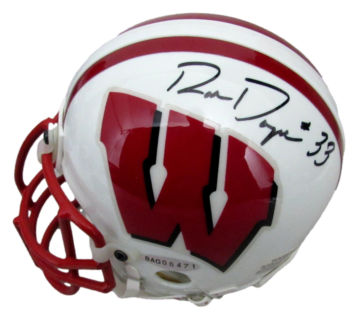 Ron Dayne Signed/Auto Univ of Wisconsin Mini Football Helmet Upper Deck 213371